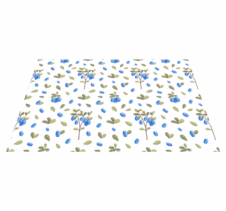 Individual de mesa patrón botánico azul - TenVinilo
