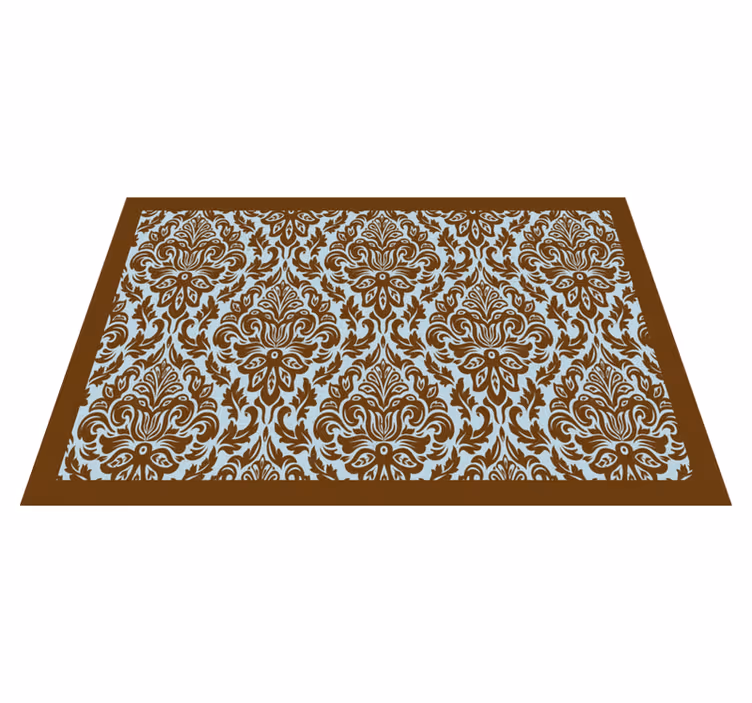 Individual de mesa patrón emblema floral intrincado - TenVinilo