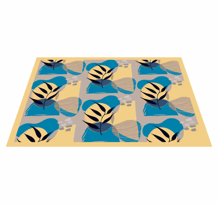 Individual mesa moderno patrones de hojas elegantes - TenVinilo