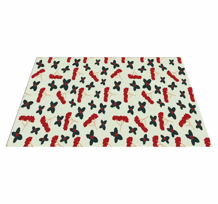 Individual de mesa navideño elementos de bayas - TenVinilo