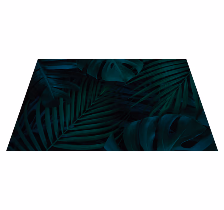 Individual de mesa patrón atractivo hoja tropical - TenVinilo