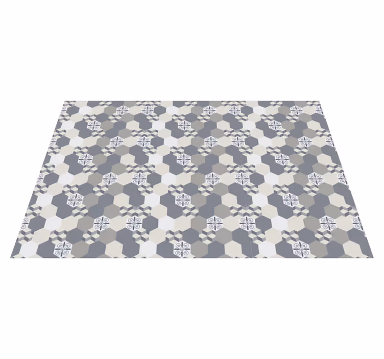Individual de mesa patrón hexágonos geométricos - TenVinilo