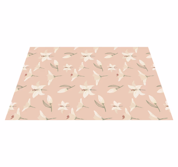 Individual de mesa navideño lino floral - TenVinilo