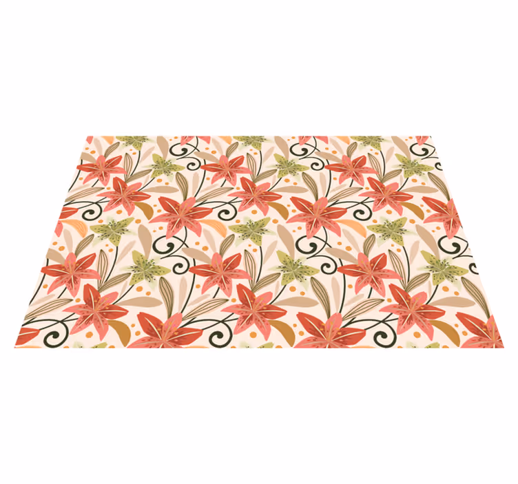 Individual mesa original elemento floral vibrante - TenVinilo