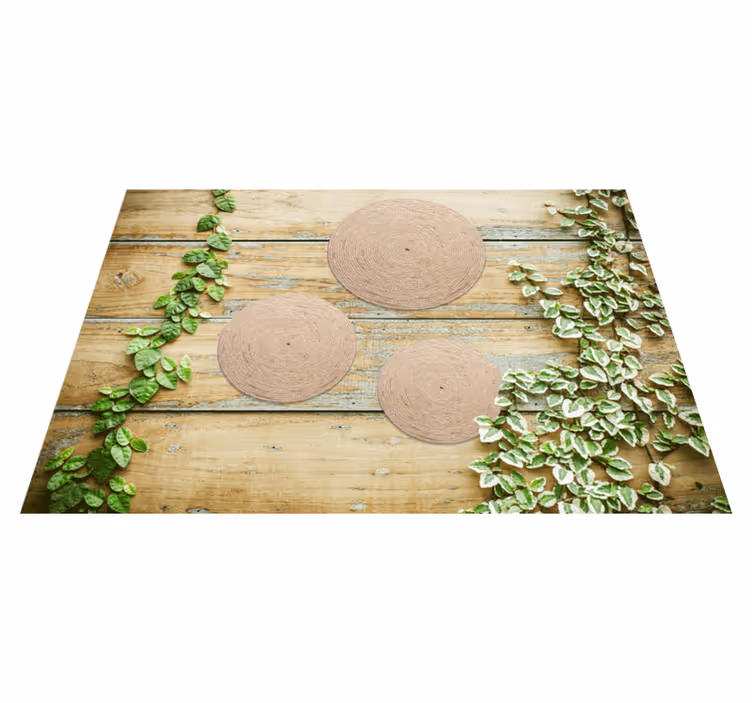 Individual mesa moderno set de posavasos naturales - TenVinilo