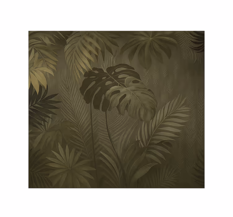 Mural para salón exuberante selva tropical - TenVinilo