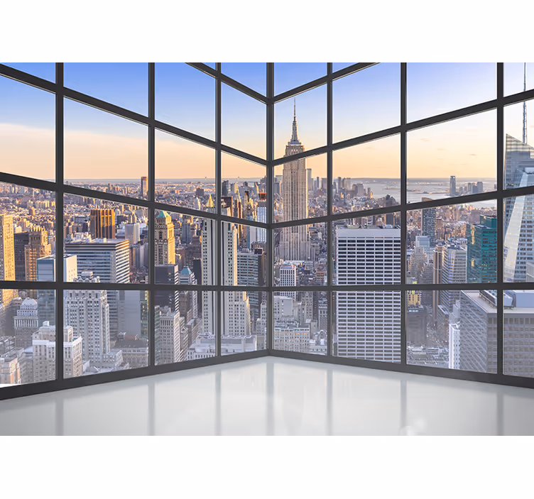 Fotomural 3D vistas Manhattan Nueva York - TenVinilo