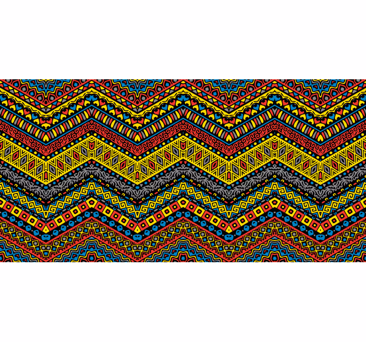 Mural africano tribal colorido - TenVinilo