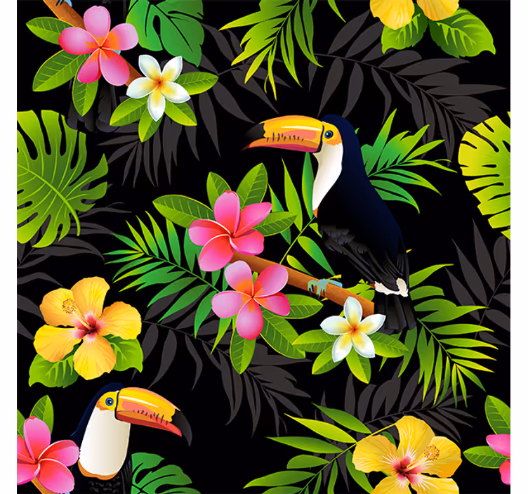 Mural de selva vinilo para muebles de jungla - TenVinilo