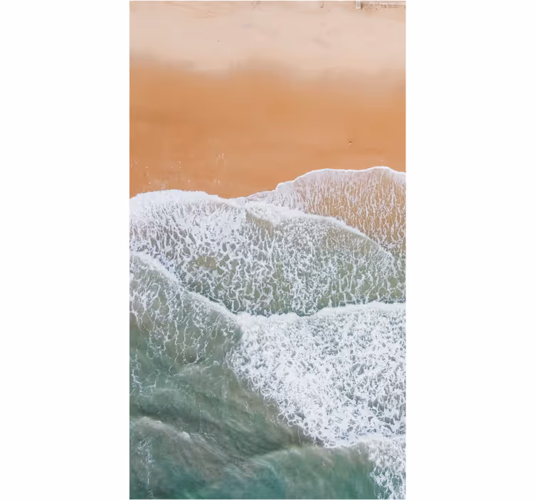 Mural baño mar con grandes olas - TenVinilo