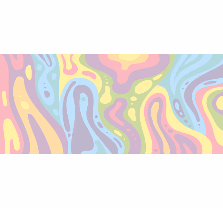 Mural baño efecto lámpara de lava colorido - TenVinilo