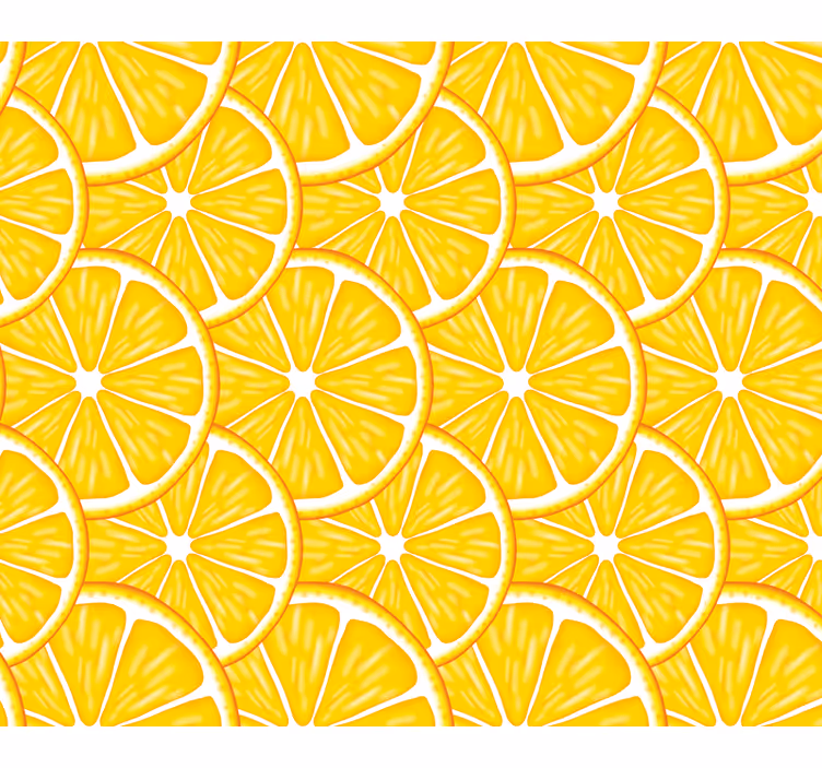 Mural amarillo patrón naranja - TenVinilo
