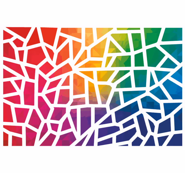 Mural para recibidor mosaico de colores - TenVinilo