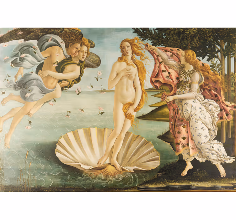 Mural para recibidor el nacimiento de venus - TenVinilo