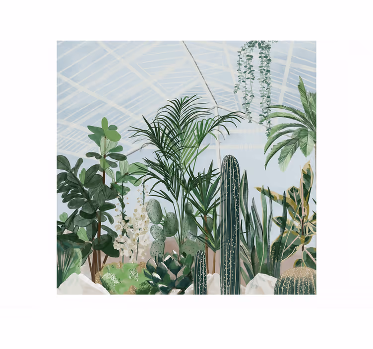 Mural de naturaleza jardín botánico enorme - TenVinilo