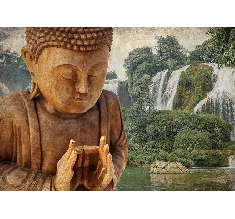 Fotomural paisaje zen con buda - TenVinilo