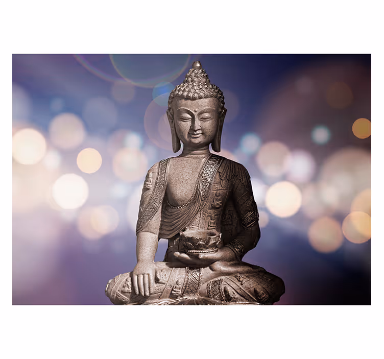 Fotomural Zen estatua buda con brillo - TenVinilo