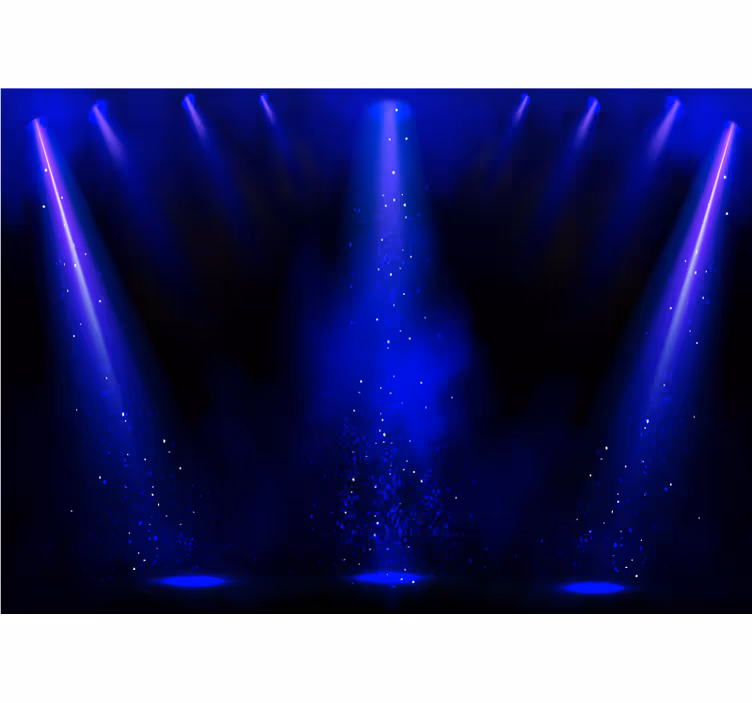 Mural abstracto efecto de partículas con luz - TenVinilo