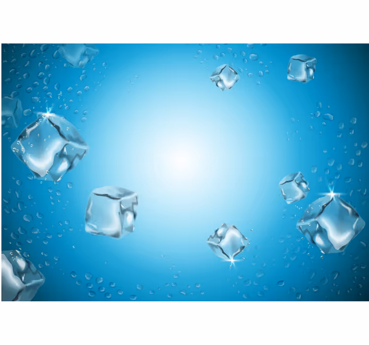Mural de textura cubitos de hielo y agua - TenVinilo