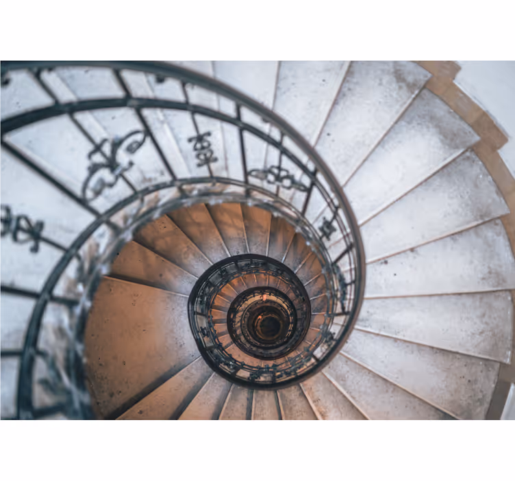 Fotomural 3D Escaleras de caracol 3d - TenVinilo