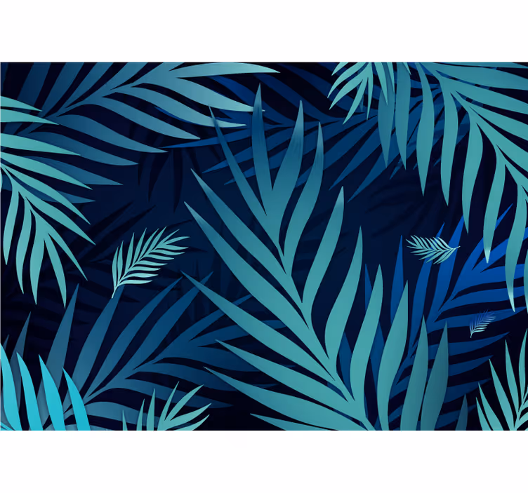 Mural de naturaleza motivo de hojas exóticas - TenVinilo
