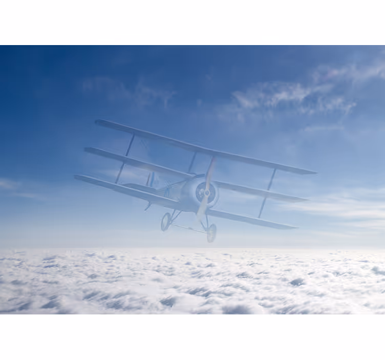 Fotomural habitación matrimonio Cielo con avion - TenVinilo