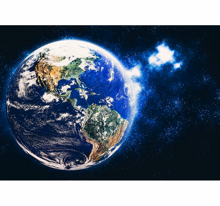 Mural del espacio vista planetaria desde la órbita - TenVinilo