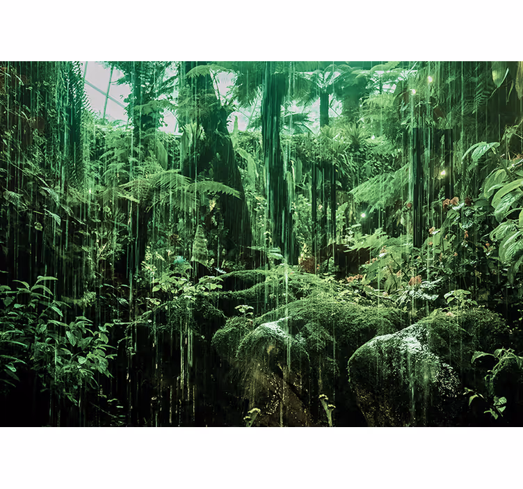 Mural de selva dosel tropical exuberante - TenVinilo