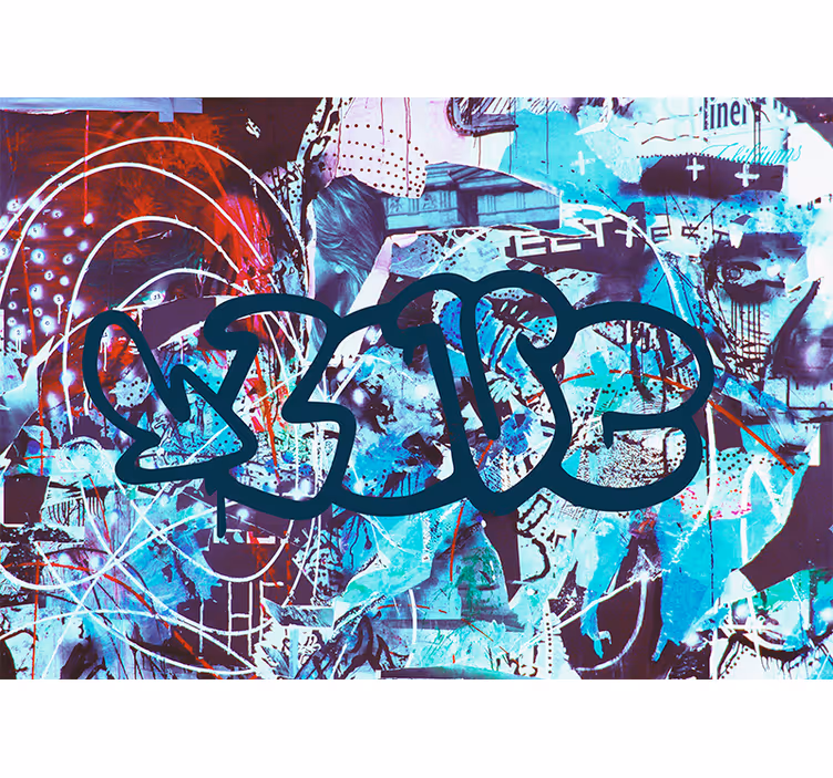 Fotomural de frases Graffiti urbano con texto - TenVinilo