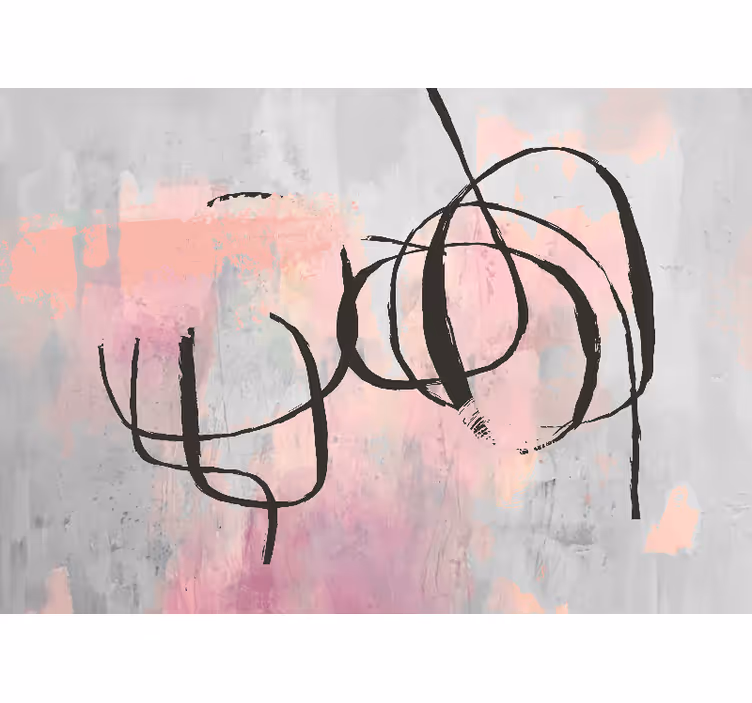 Fotomural abstracto Arte abstracto rosa - TenVinilo