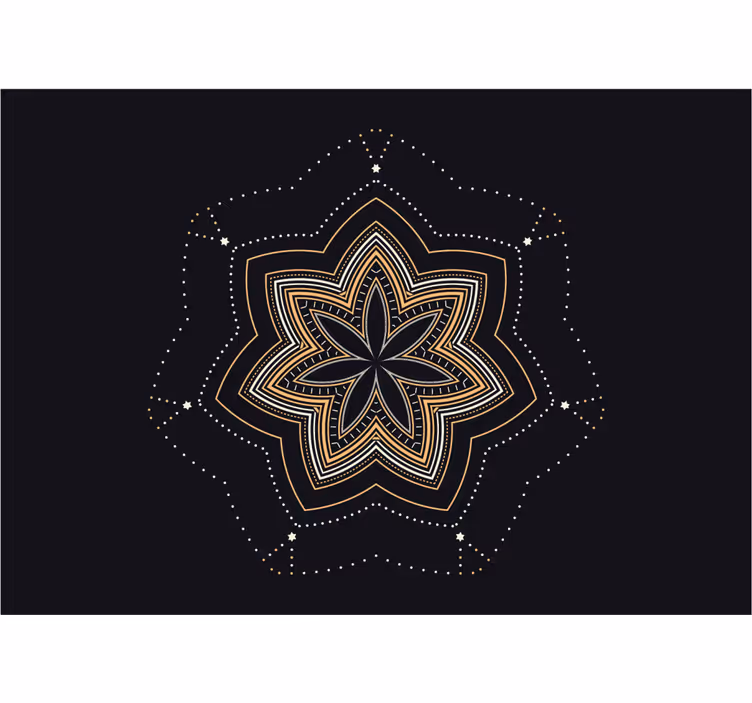 Fotomural mandala Flor moderna - TenVinilo