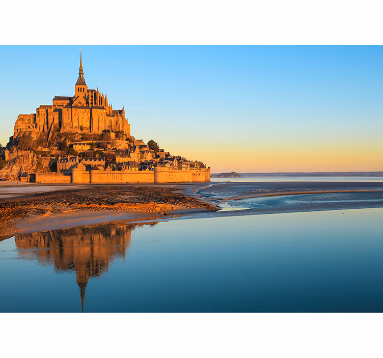 Fotomural ciudad Mont saint michel - TenVinilo
