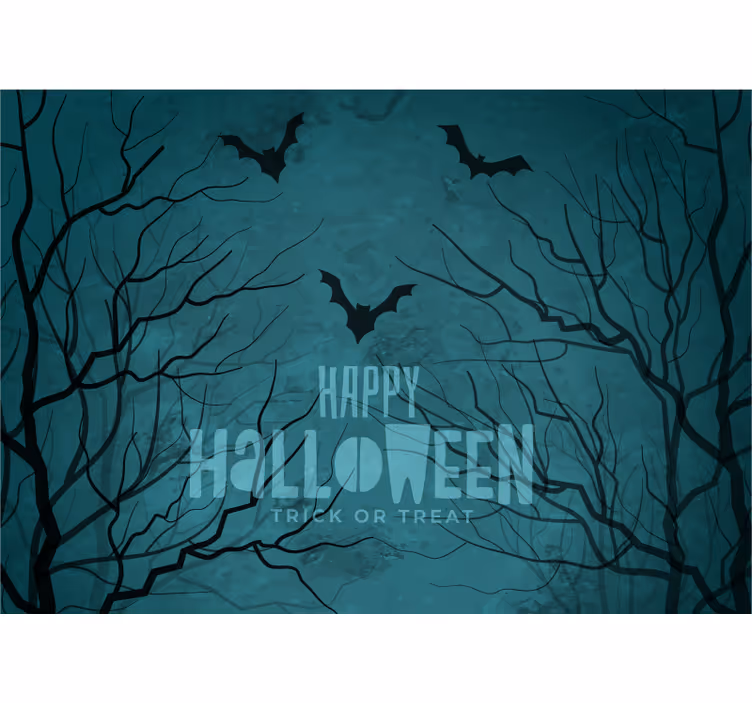 Murales para habitaciones Murciélagos de acuarela de halloween - TenVinilo