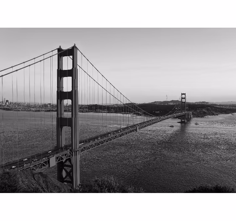 Mural ciudad estructura del puente golden gate - TenVinilo