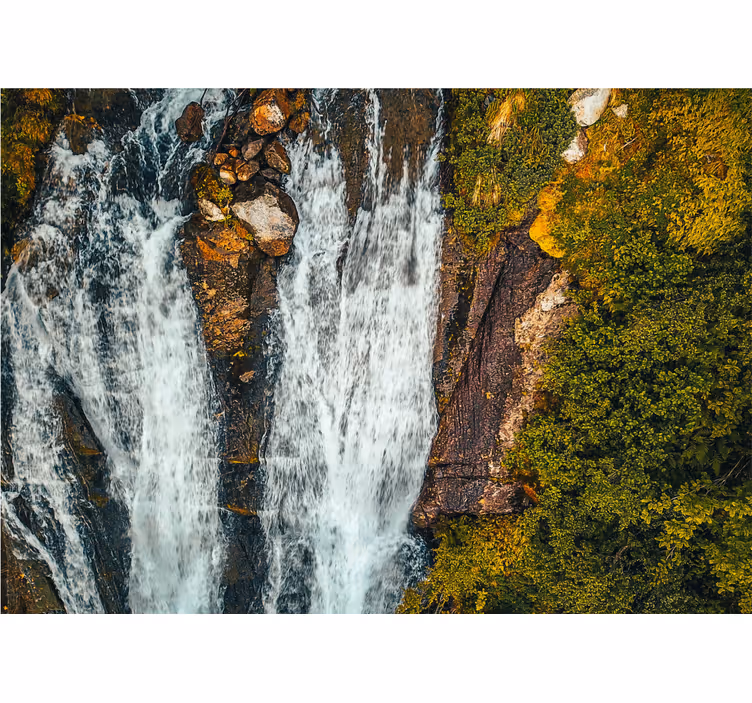 Fotomural naturaleza Paisaje noruego montaña cascada - TenVinilo