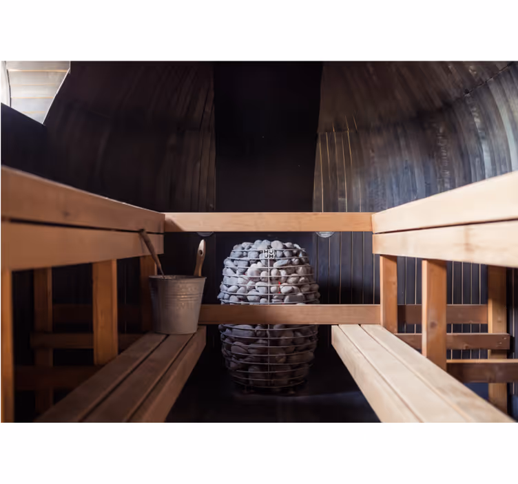 Mural zen experiencia de sauna relajante - TenVinilo