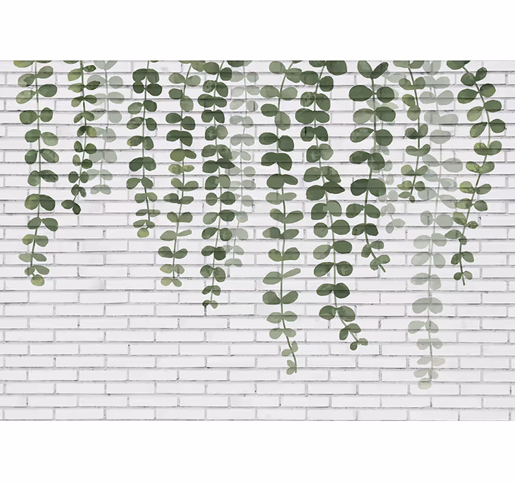 Mural de árboles y vegetación colgante - TenVinilo