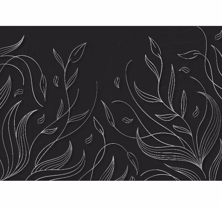 Mural para salón Plantas elegantes diseño simple - TenVinilo