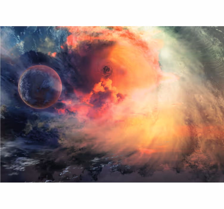 Mural del espacio nebulosa cósmica en remolino - TenVinilo