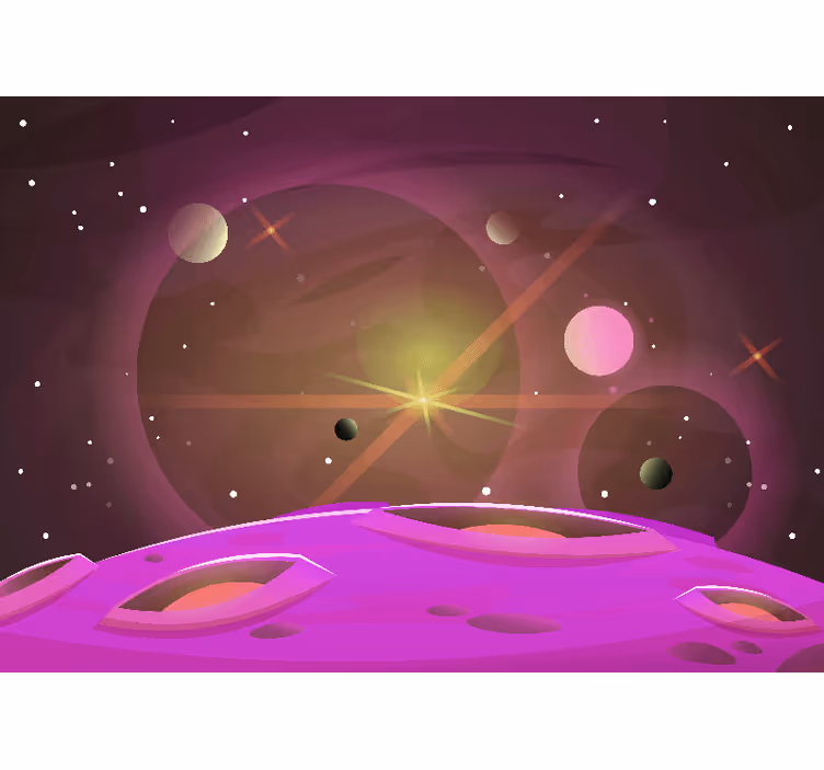 Mural del espacio perspectiva celestial cósmica - TenVinilo