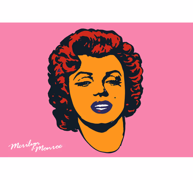 Mural de gente retrato de marilyn monroe - TenVinilo