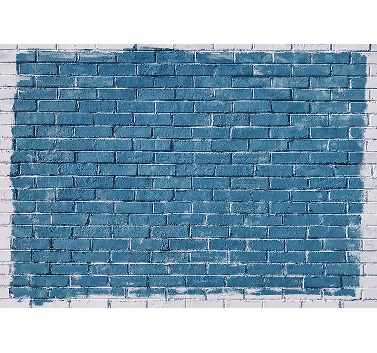 Mural efecto ladrillo pared texturada azul - TenVinilo