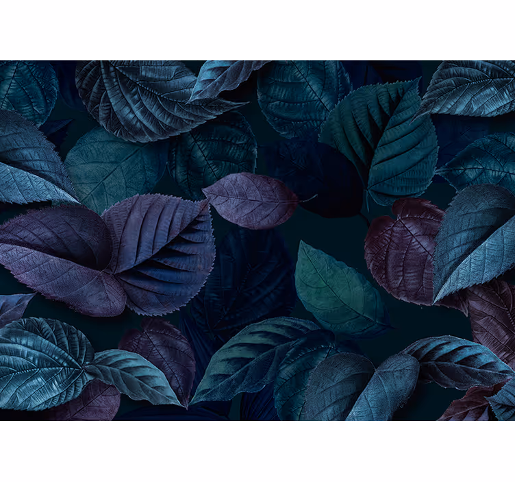 Mural de naturaleza patrones de hojas suaves - TenVinilo