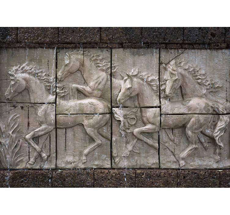 Fotomural 3D Caballos corriendo en la naturaleza - TenVinilo