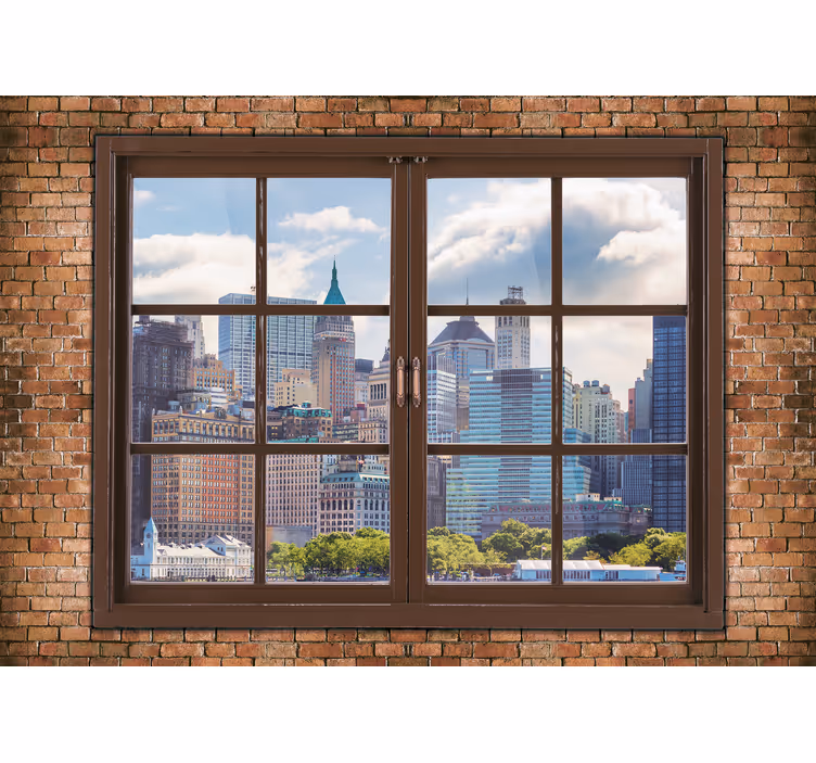 Mural new york vistas del skyline de manhattan - TenVinilo