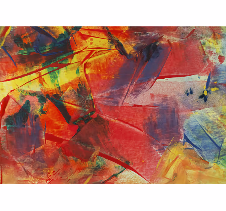 Mural abstracto fusión de colores dinámica - TenVinilo