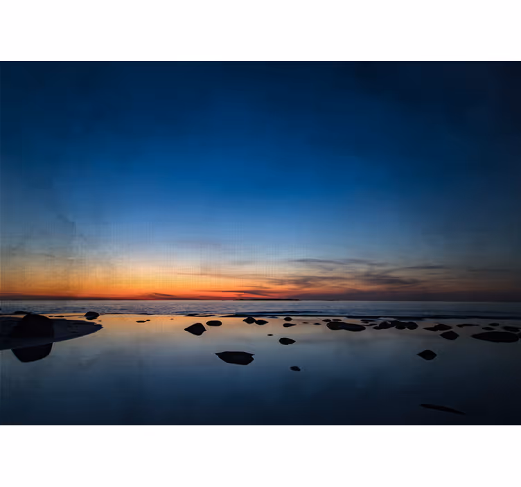 Mural de naturaleza reflejos de un atardecer sereno - TenVinilo