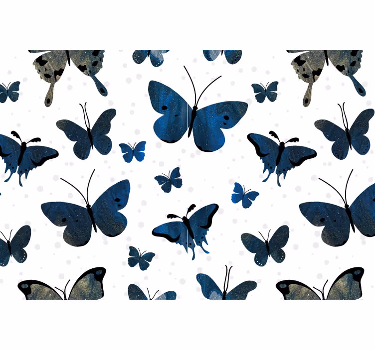 Fotomural juvenil Ala de mariposa azul brillo - TenVinilo