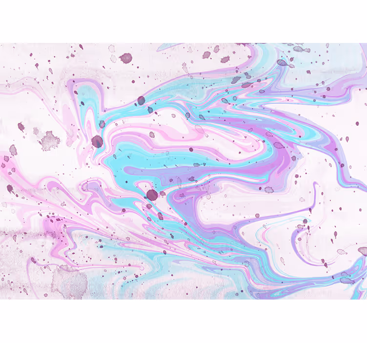 Mural abstracto con patrones en espiral pastel - TenVinilo