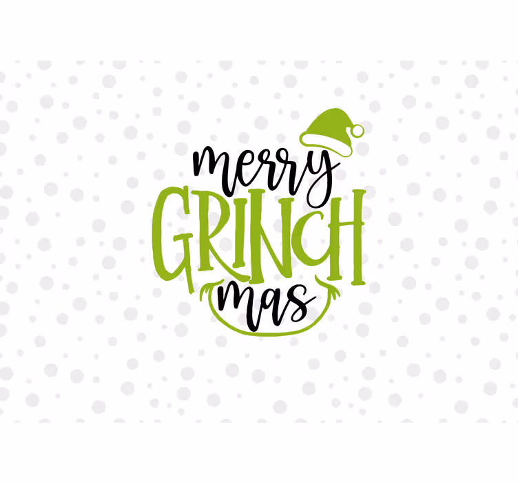 Fotomural navidad Diseño original feliz grinchmas - TenVinilo
